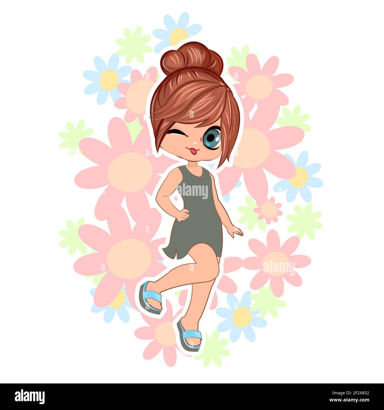 Beautiful Girl Cartoon Stock Photos and Images - 123RF