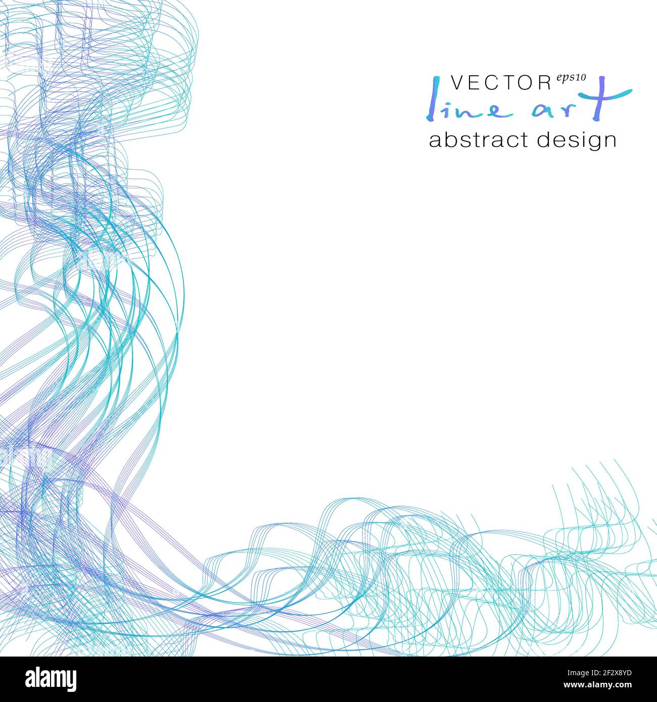 Line art abstract pattern. Teal, purple pastel gradient. Colored waves, subtle undulating curves. Modern design for brochure, poster, leaflet, flyer. Stock Vector