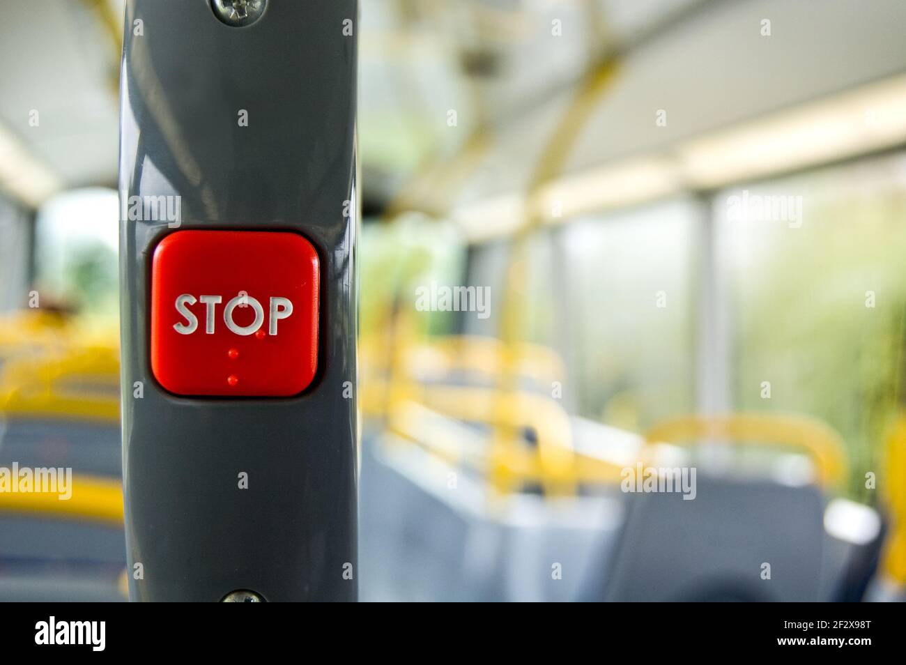 stop button an a bus Stock Photo - Alamy