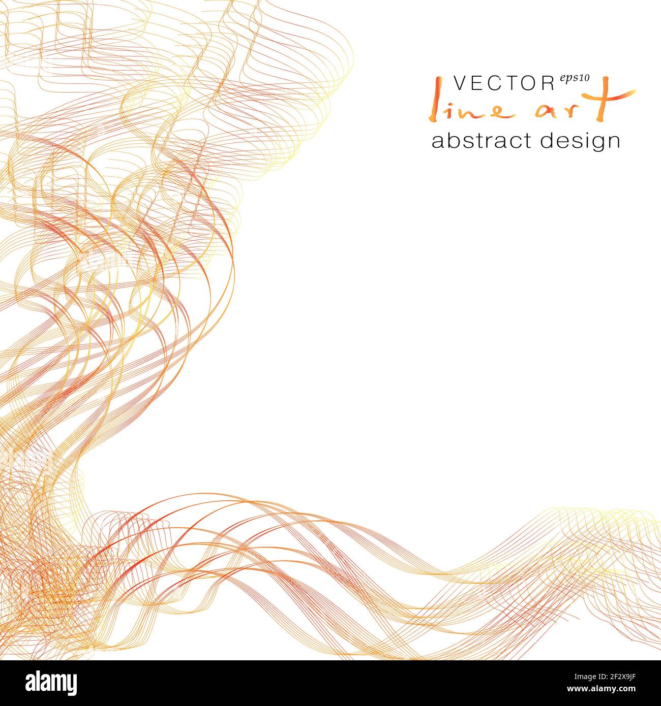 Red Orange Yellow Waves Thin Squiggly Lines Abstract Pattern Tangled Curves White Background Vector Design For Brochure Poster Leaflet Eps10 Stock Vector Image Art Alamy