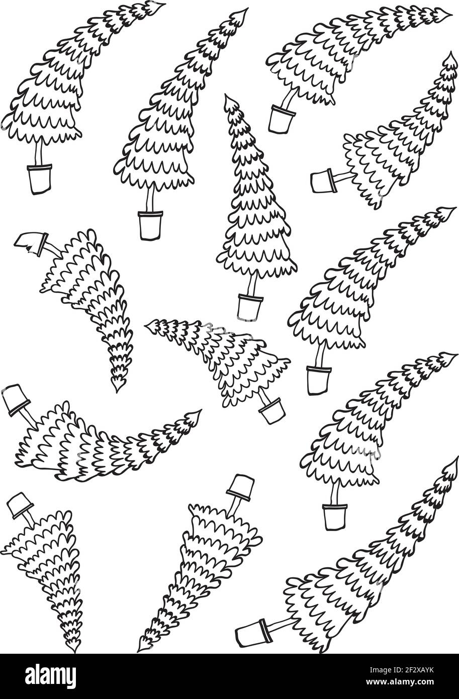 vector drawing Christmas tree background Stock Vector Image & Art Alamy