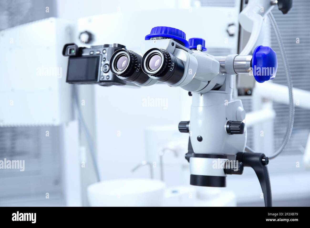 Professional Dental endodontic binocular microscope. Modern digital