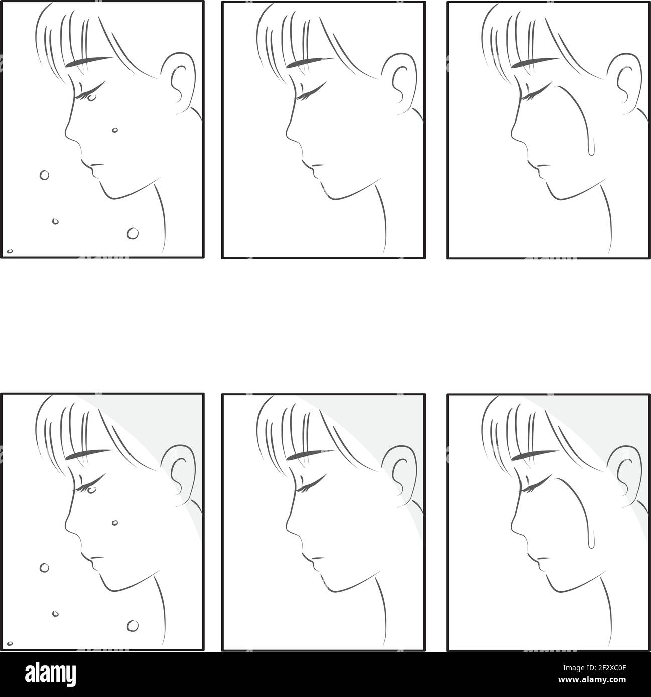 Man side face Stock Vector Images