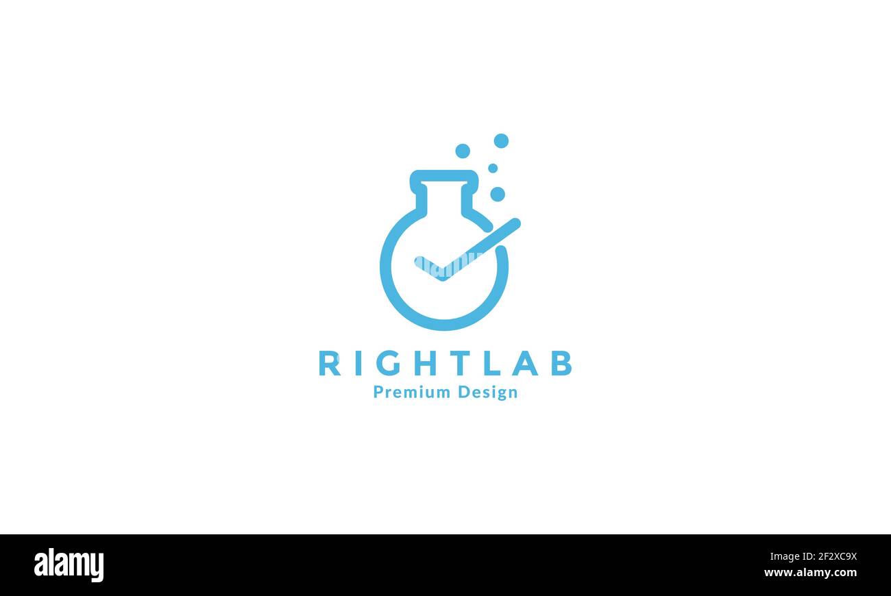 bottle labs with check mark logo vector symbol icon illustration design ...