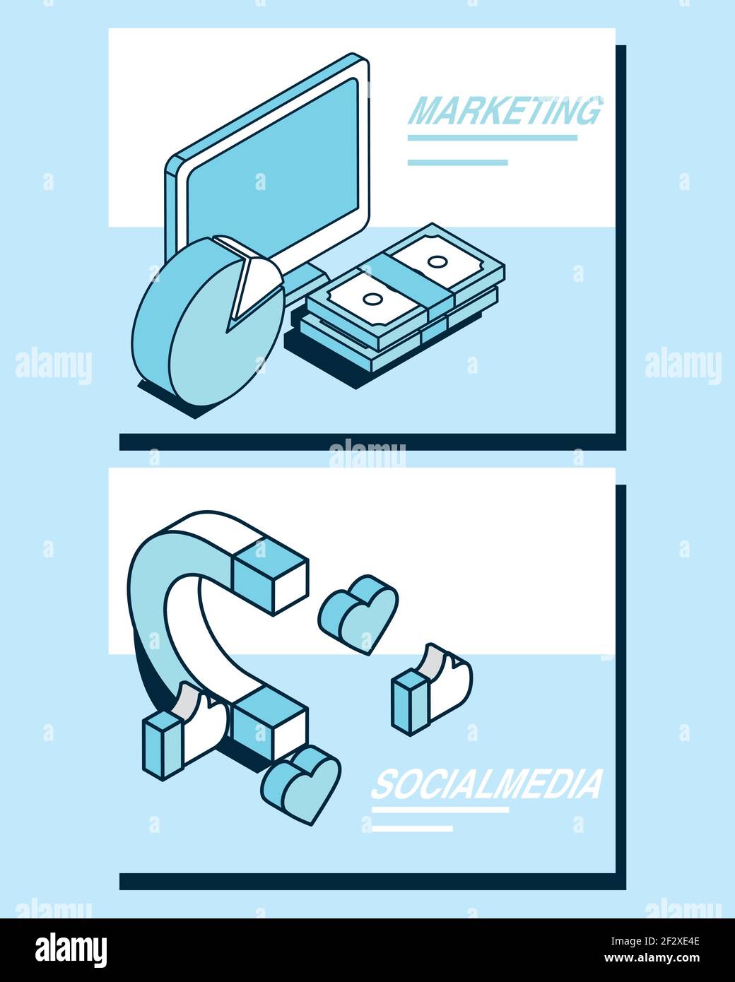 marketing money follow social media Stock Vector Image & Art Alamy