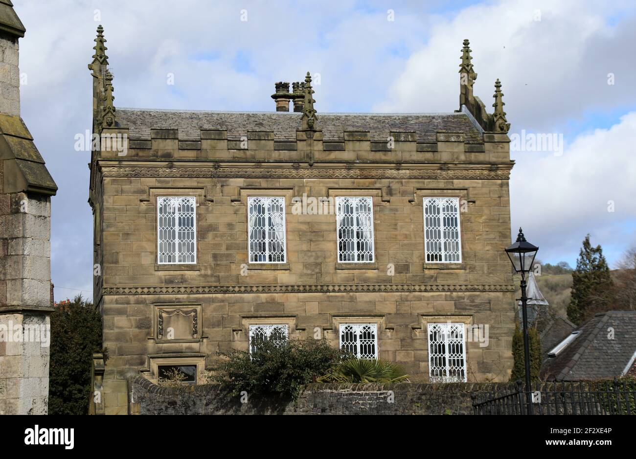The Old Grammar School at Wirksworth in Derbyshire Stock Photo
