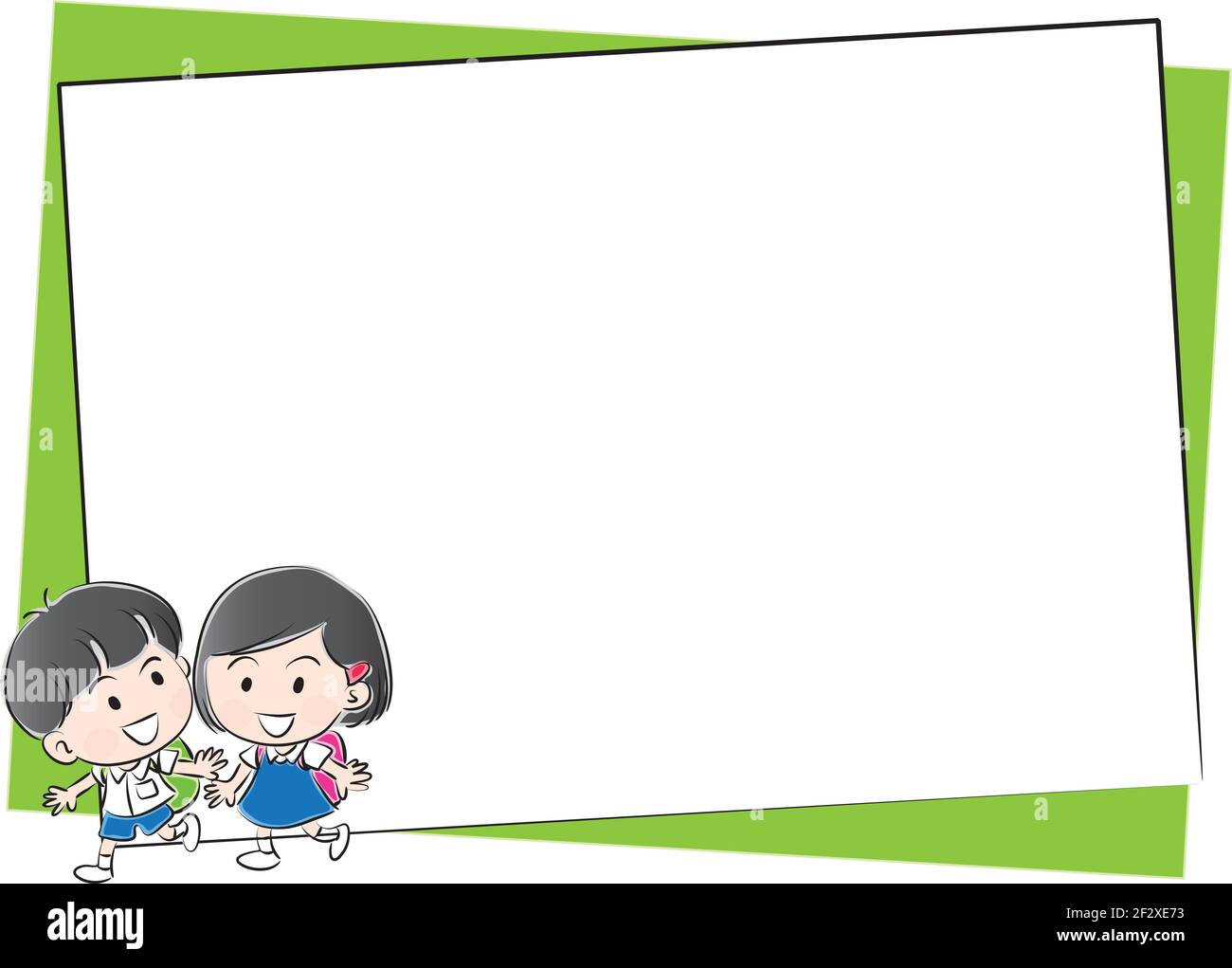 vector cartoon school boy and girl card frame border background Stock Vector Image & Art - Alamy vector cartoon school boy and girl card frame border background Stock Vector Image & Art - Alamy