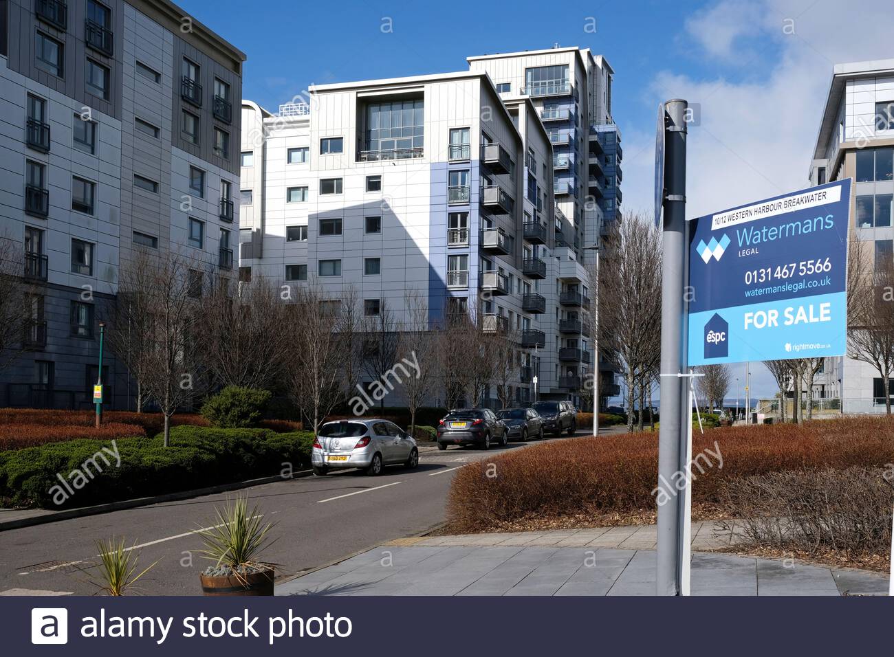 Modern residential property at Leith waterfront, Edinburgh, Scotland