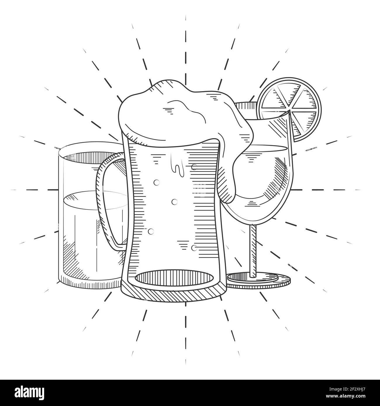 beverage cups cold beer cocktails Stock Vector Image & Art Alamy