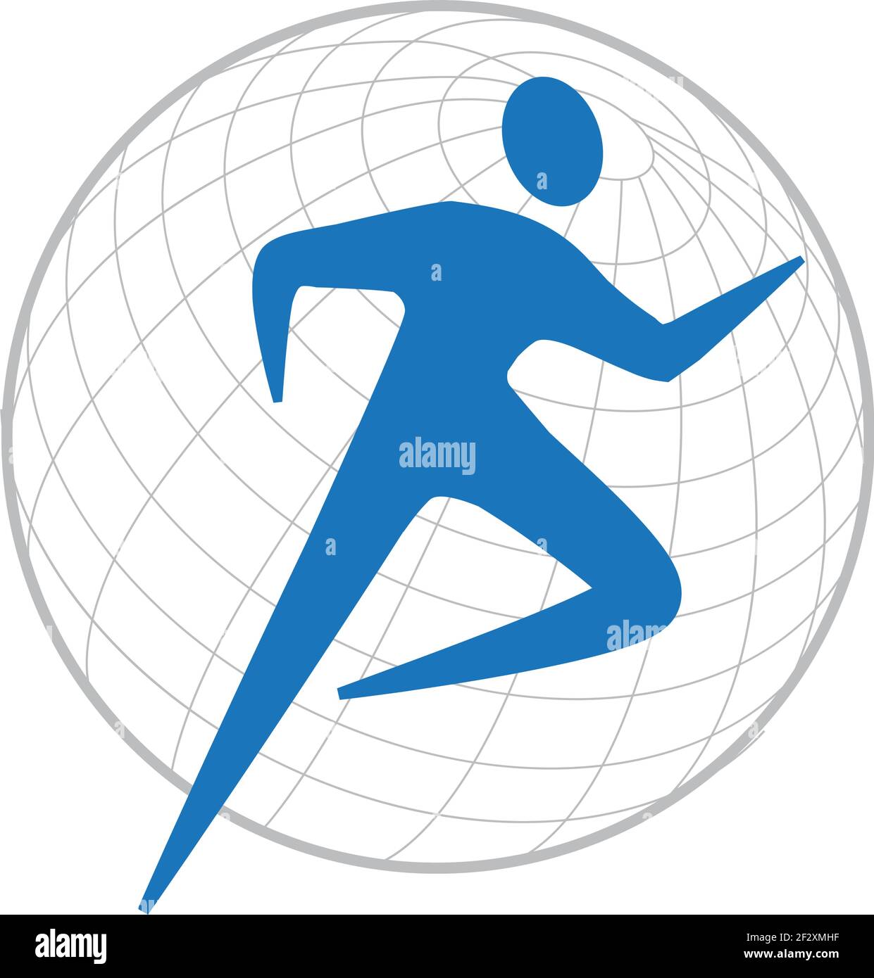 runner, vector graphic design element Stock Vector