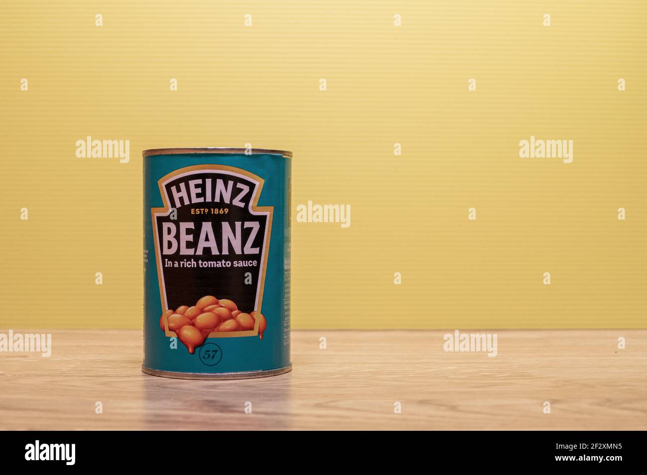 Heinz baked beans can Stock Photo