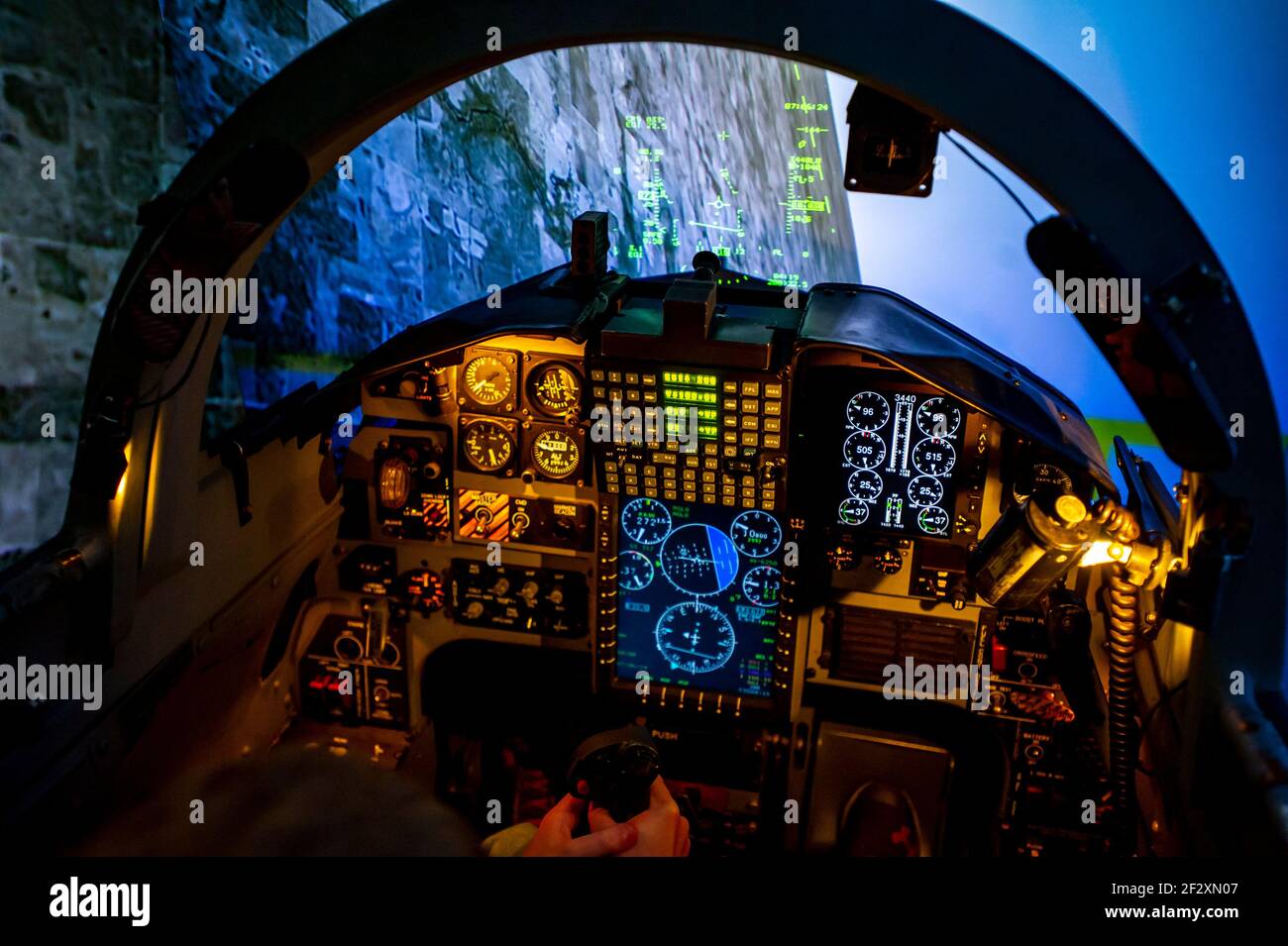 P36 Simulator A T-36 flight training simulator used by the US Air Force Stock Photo ...