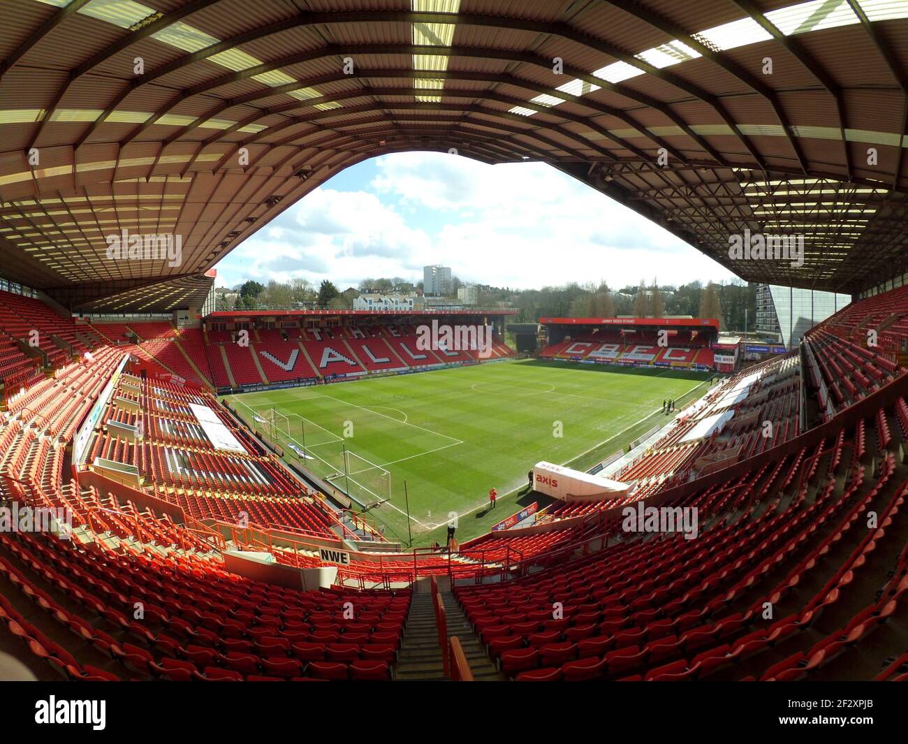 LONDON, UK: MARCH 13TH: The Valley pictured during the Sky Bet League 1 match between Charlton Athletic and Shrewsbury Town at The Valley, London on Saturday 13th March 2021. (Credit: Federico Maranesi | MI News) Credit: MI News & Sport /Alamy Live News Stock Photo