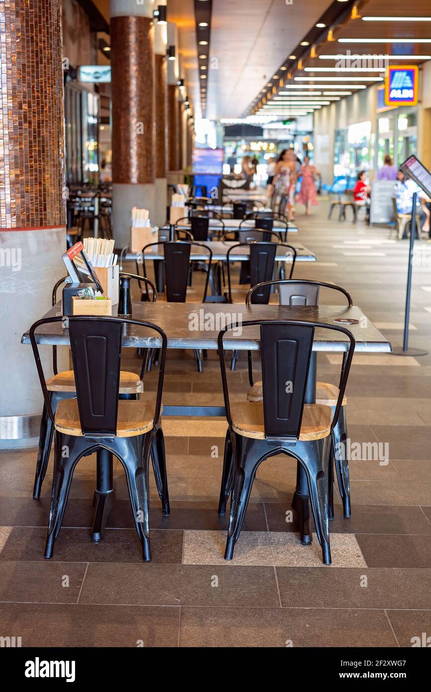 Brisbane, Queensland, Australia March 2021 A cafe in a shopping mall