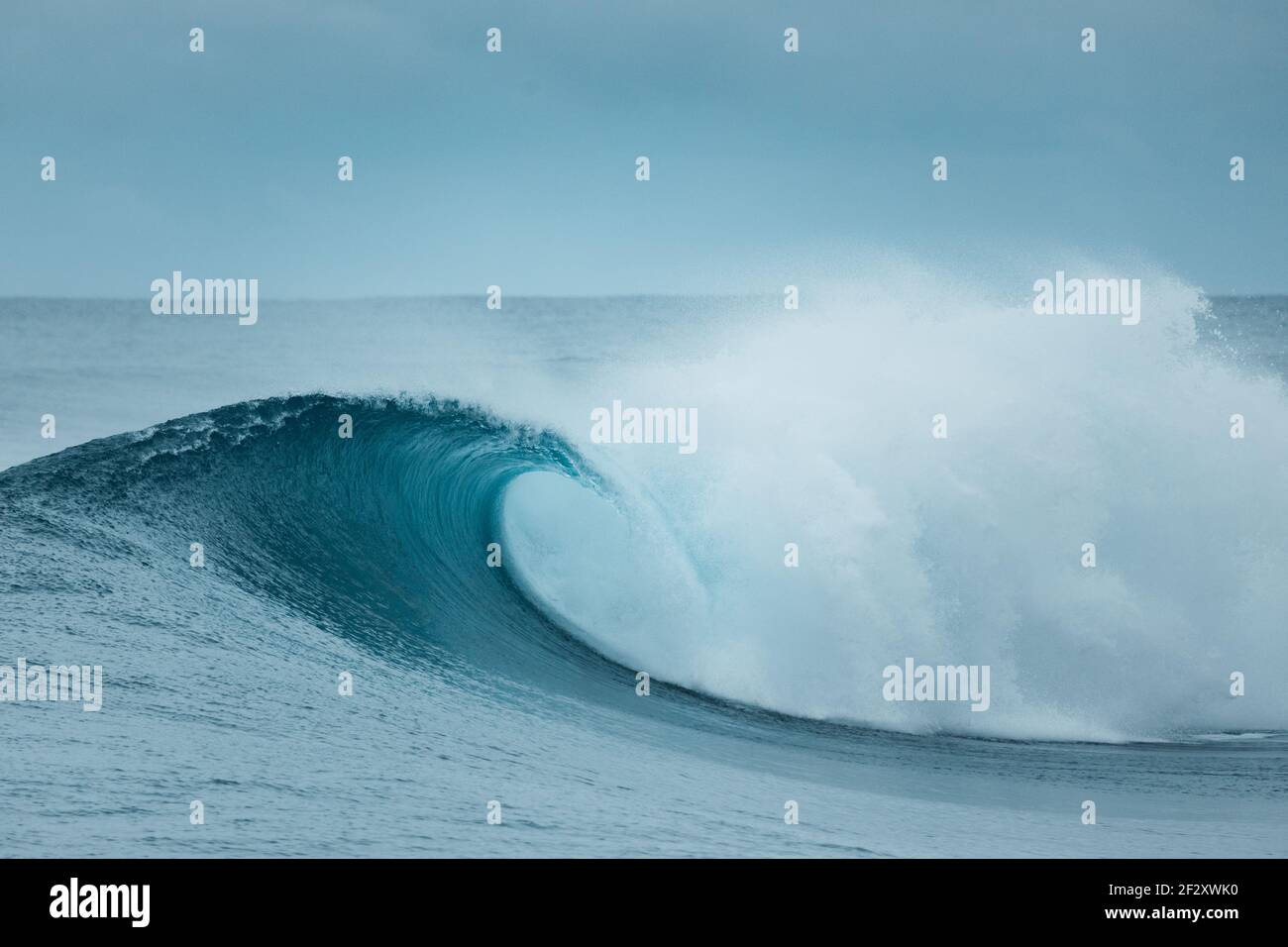Powerful foamy sea waves rolling and splashing over water surface ...