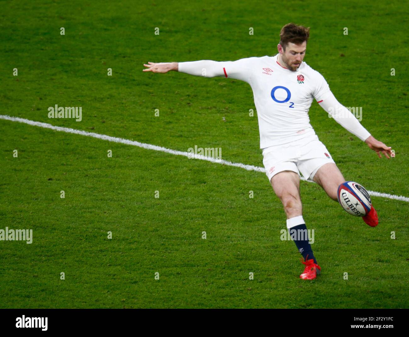London, UK. 13th Mar, 2021. TWICKENHAM, ENGLAND - MARCH 13: Elliott Daly of England during Guinness 6 Nations between England and France at Twickenham Stadium, London, UK on 13th March 2021 Credit: Action Foto Sport/Alamy Live News Stock Photo