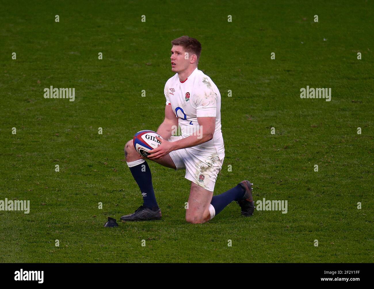 London, UK. 13th Mar, 2021. TWICKENHAM, ENGLAND - MARCH 13: Owen Farrell of England during Guinness 6 Nations between England and France at Twickenham Stadium, London, UK on 13th March 2021 Credit: Action Foto Sport/Alamy Live News Stock Photo