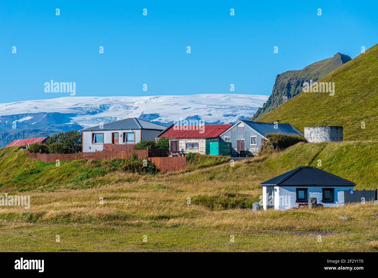 Colorful houses at Reynisfjara beach, Iceland Stock Photo Alamy