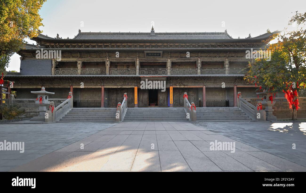 W.facade Reclining Buddha Hall-Dafo Si Great Buddha Temple. Zhangye-Gansu province-China-1248 Stock Photo