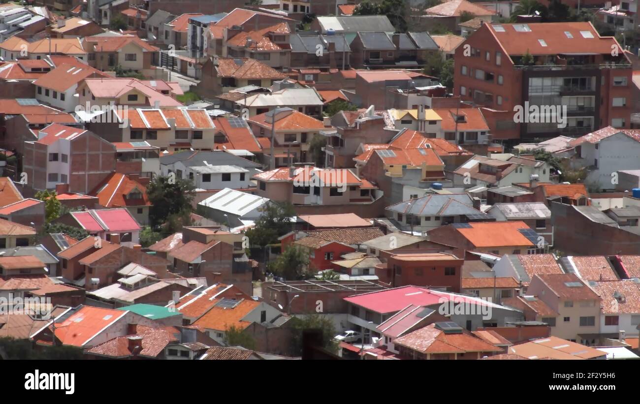 Overhead view of a residential area in Cuenca, Ecuador Stock Photo Alamy