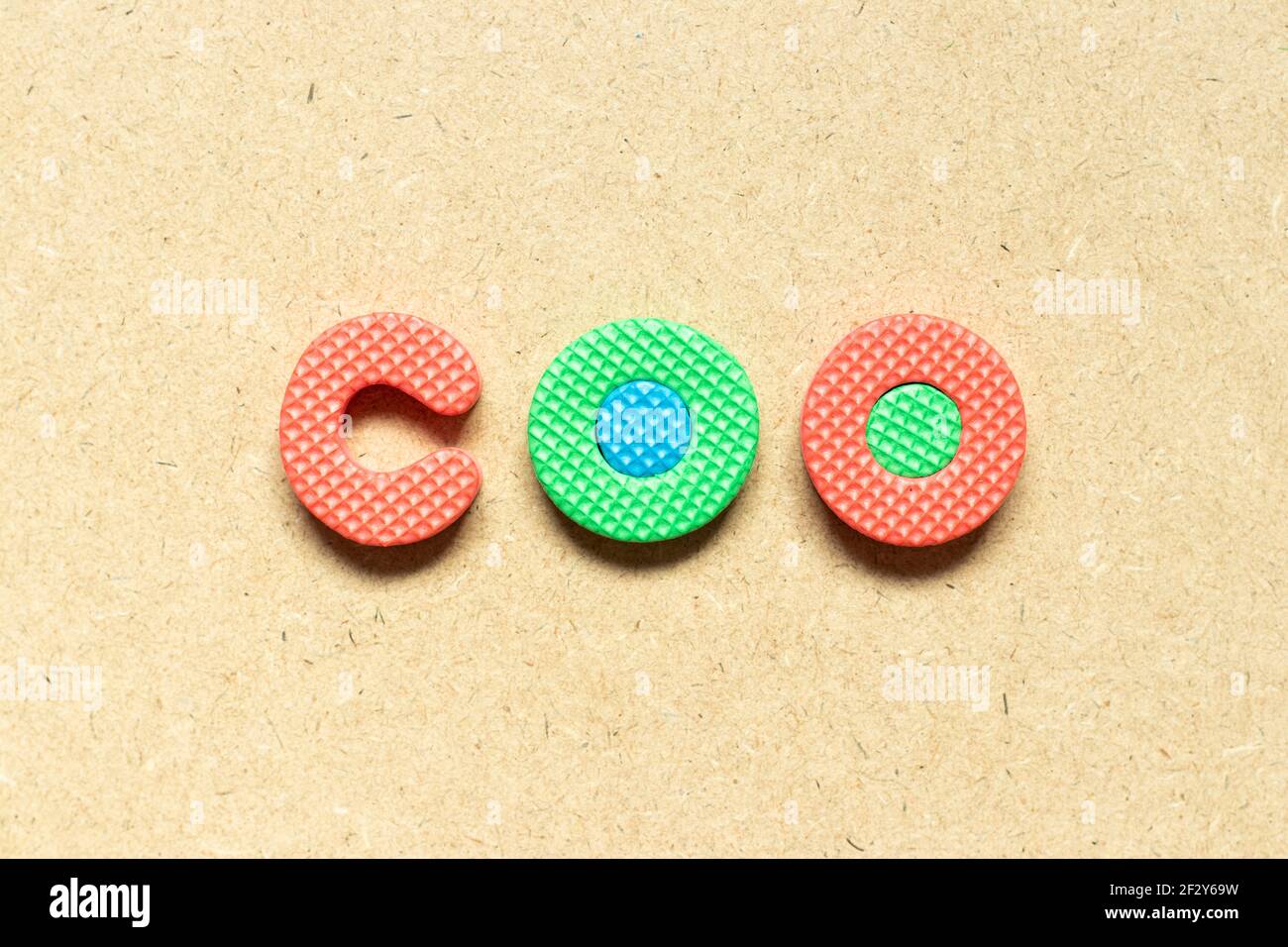 Foam alphabet letter in word COO (abbreviation Chief operating officer) on  wood background Stock Photo - Alamy