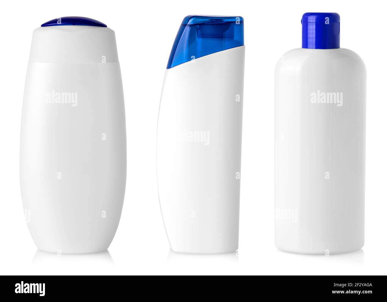 The White blank plastic bottles isolated on white background Stock ...