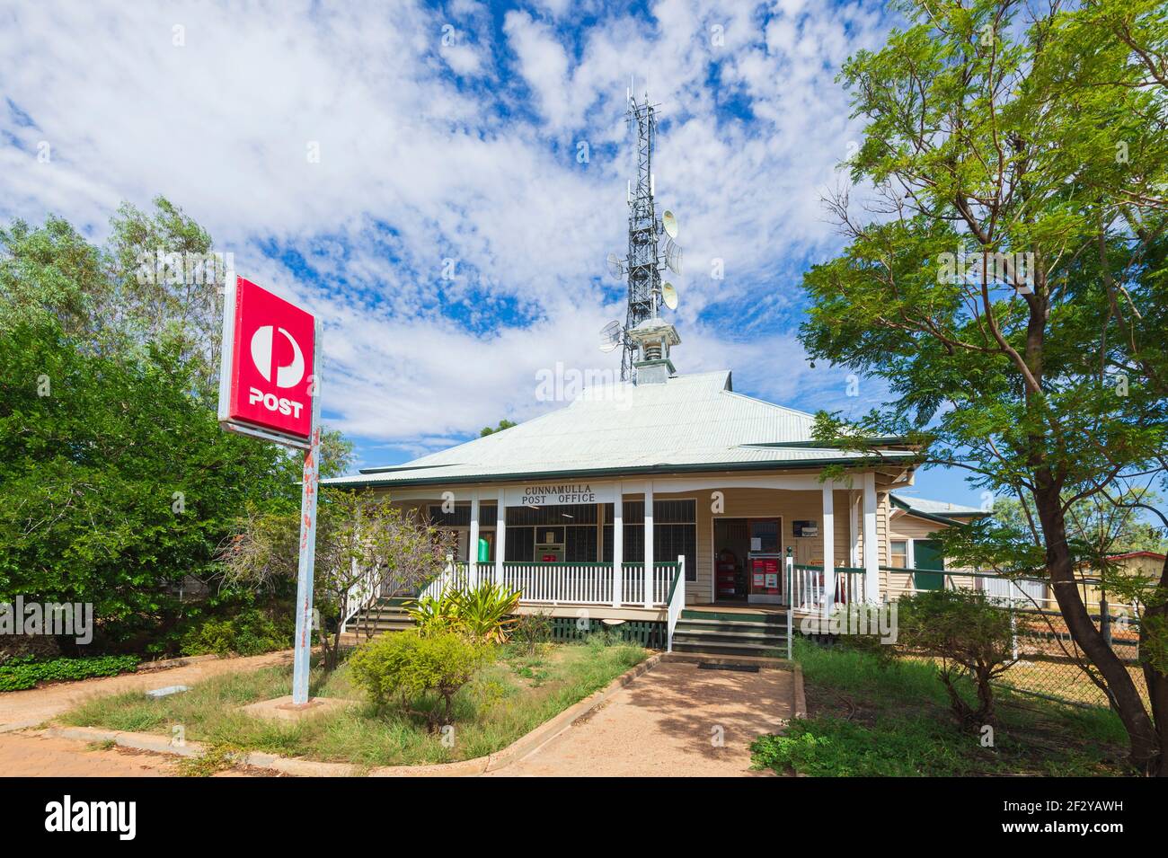 Post Office located in an old quaint Queenslander house, Cunnamulla, Queensland, QLD, Australia Stock Photo