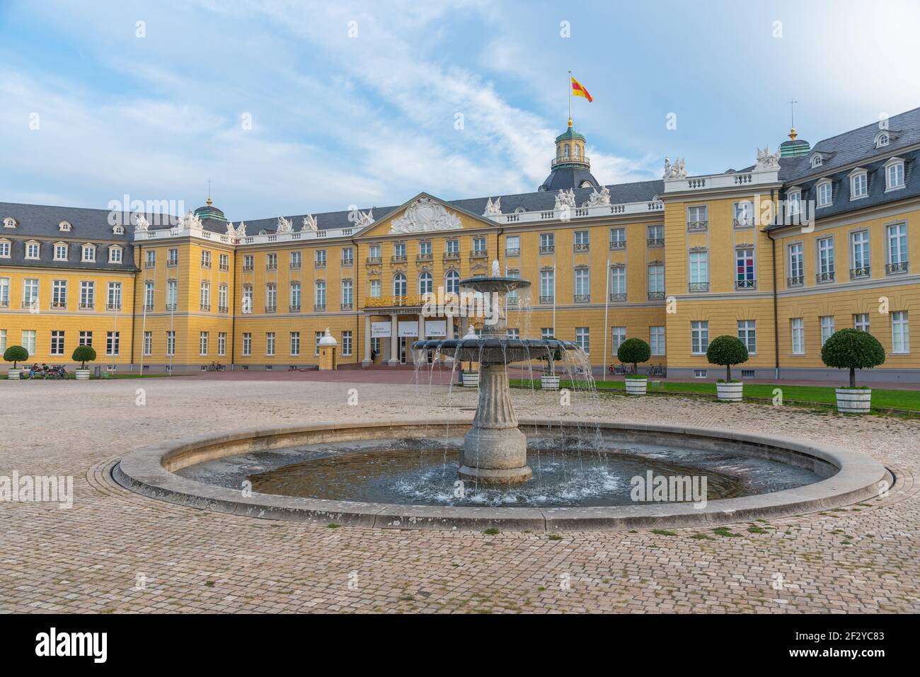 Karlsruhe palace during a sunny day in Germany Stock Photo