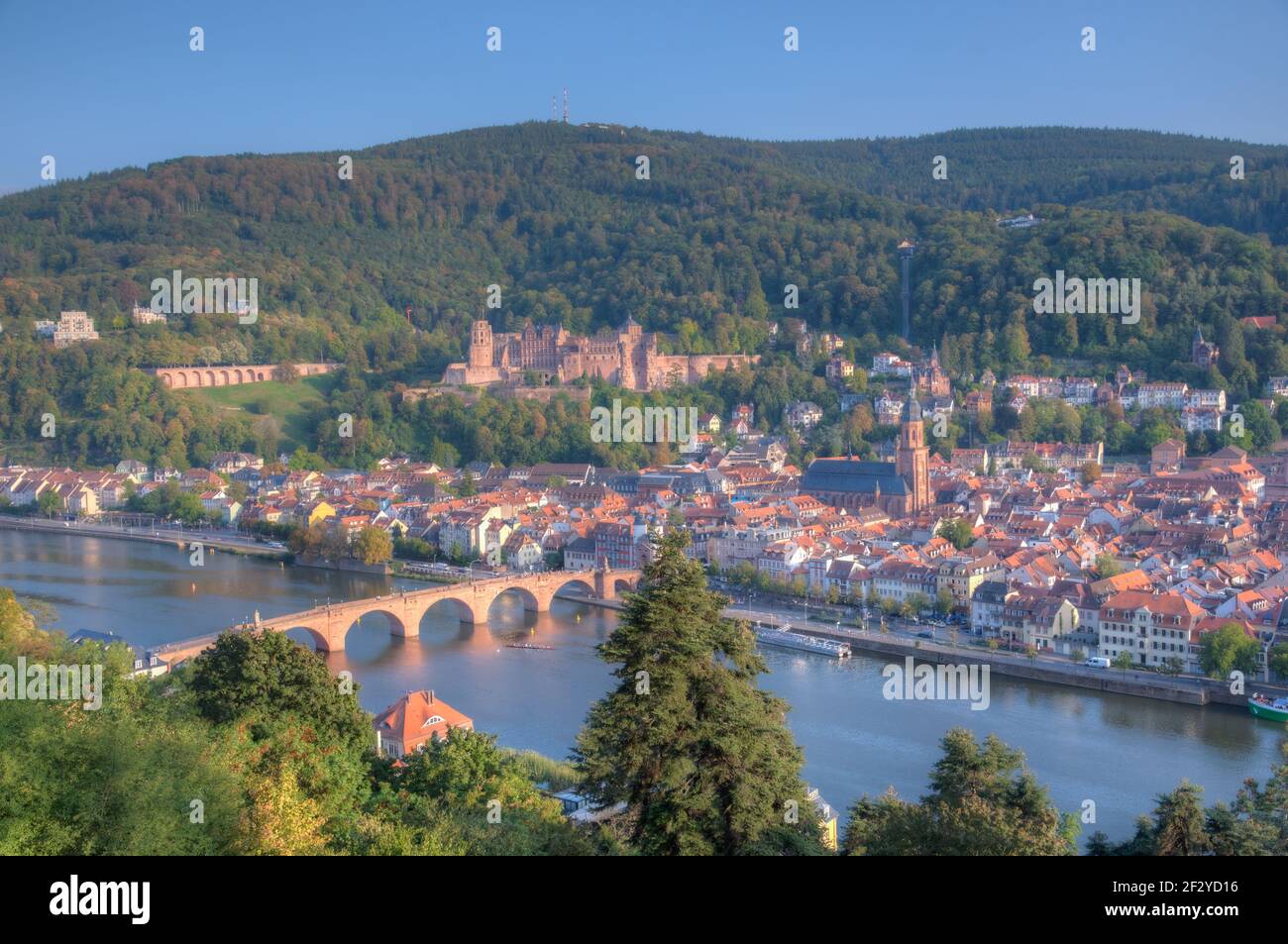 Neckar river riverside panorama heidelberg hi-res stock photography and ...