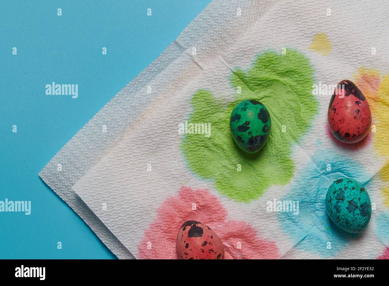 different colors for easter coloring eggs different colors for easter Stock Photo