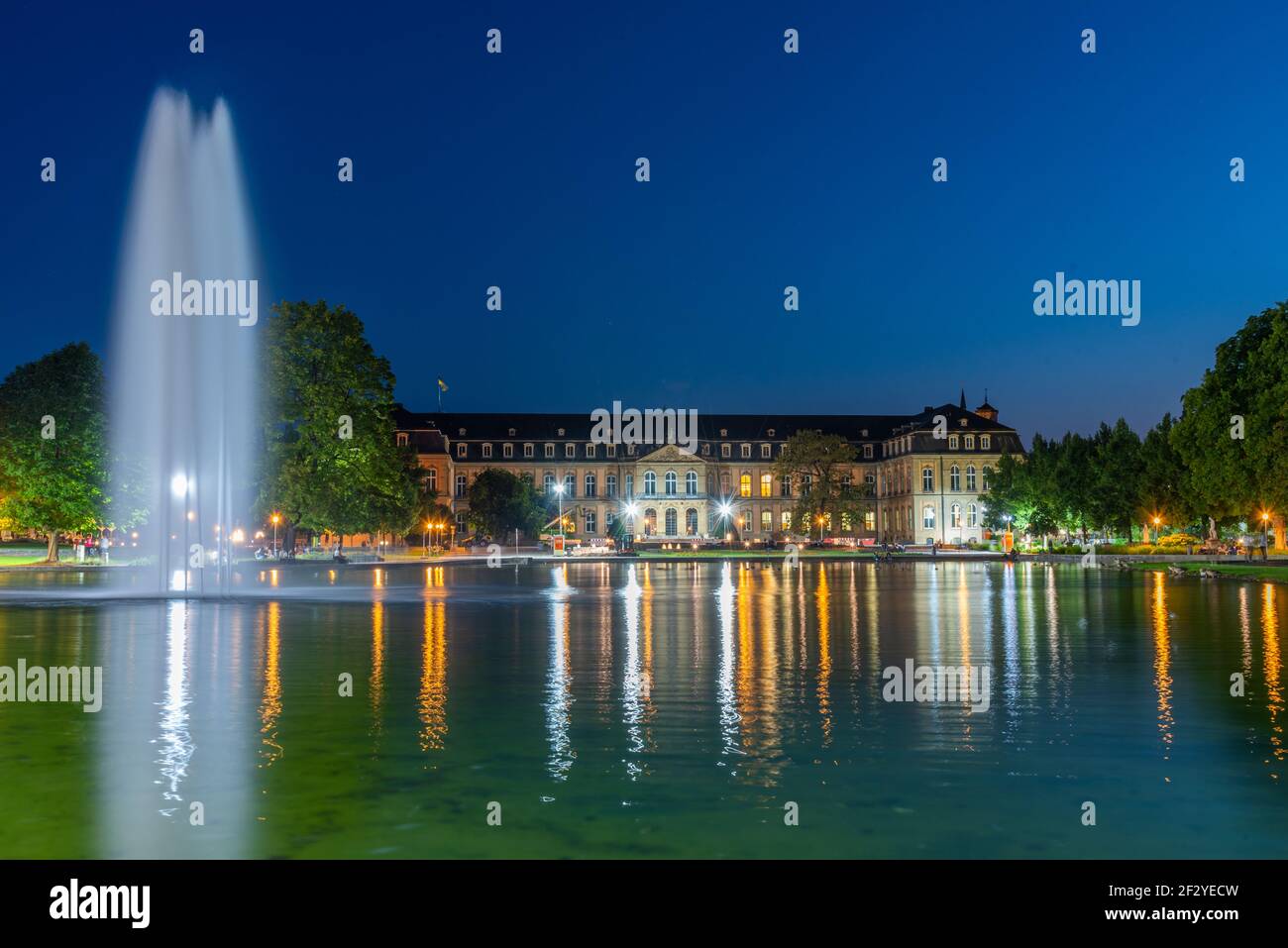 Sunset view of the new palace in Stuttgart, Germany Stock Photo - Alamy