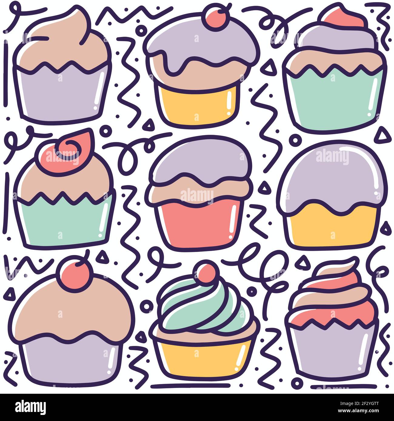 Desserts menu Stock Vector Images - Alamy