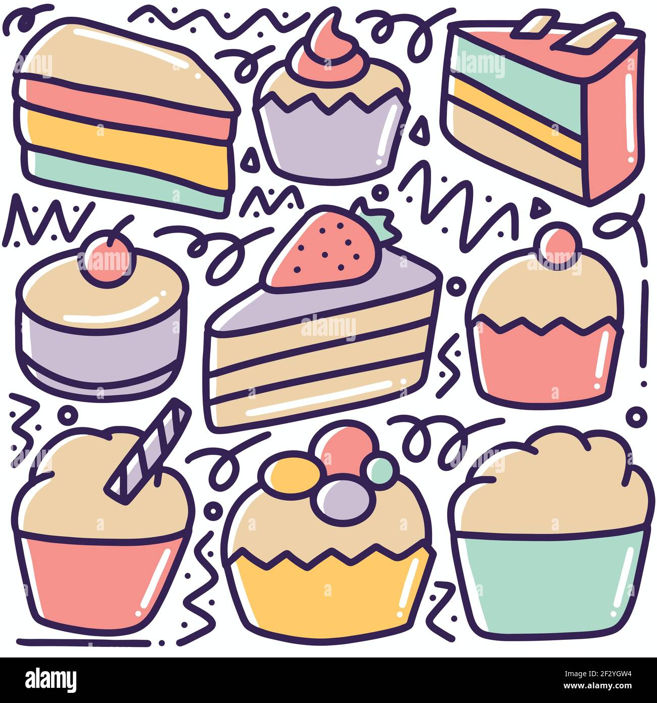 Desserts menu Stock Vector Images - Alamy