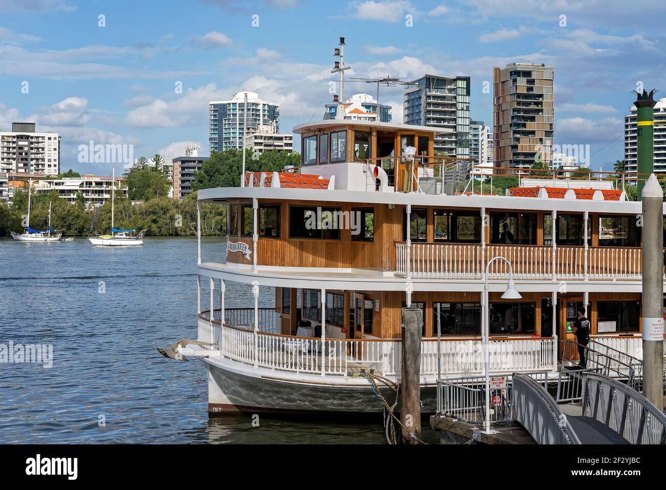 Brisbane, Queensland, Australia March 2021 Sailing the Brisbane