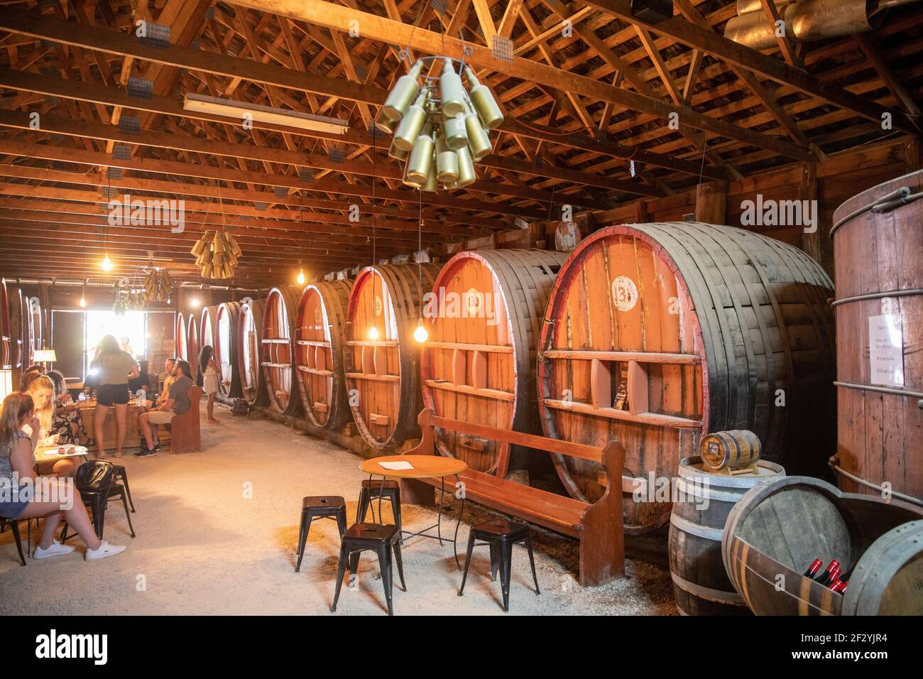 Mudgee wine region, cellar door at Pieter Van Gent , people tasting