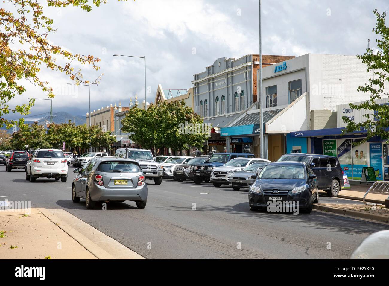Mudgee town centre during the day, regional New South Wales,Australia Stock Photo