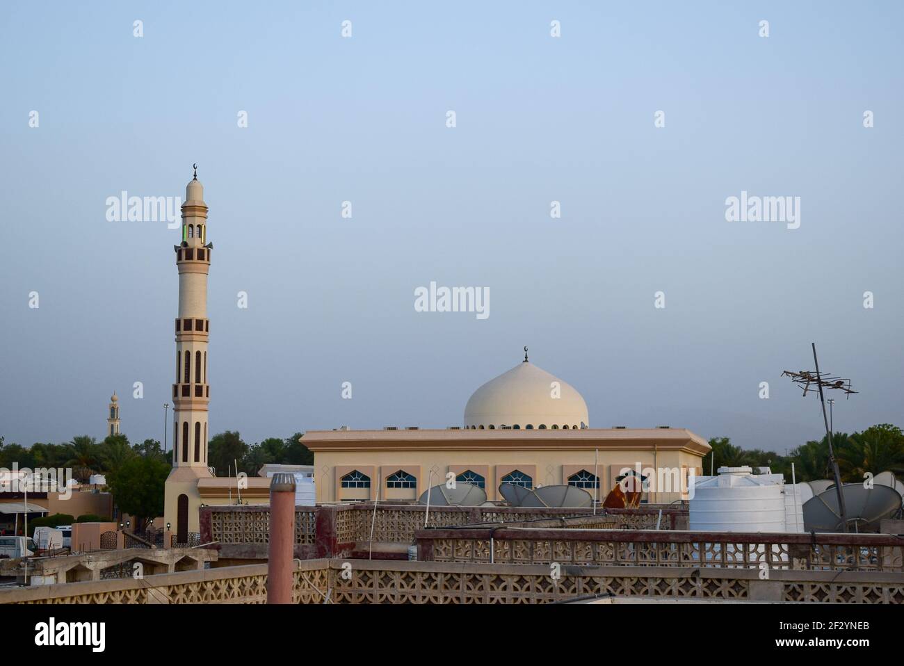 View from the rooftop of an old mosque in the city Stock Photo