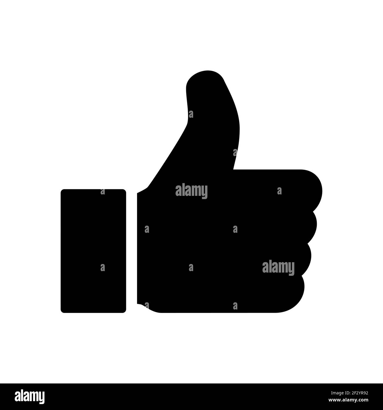 Thumb up icon, like finger vector illustration sign, business social ...