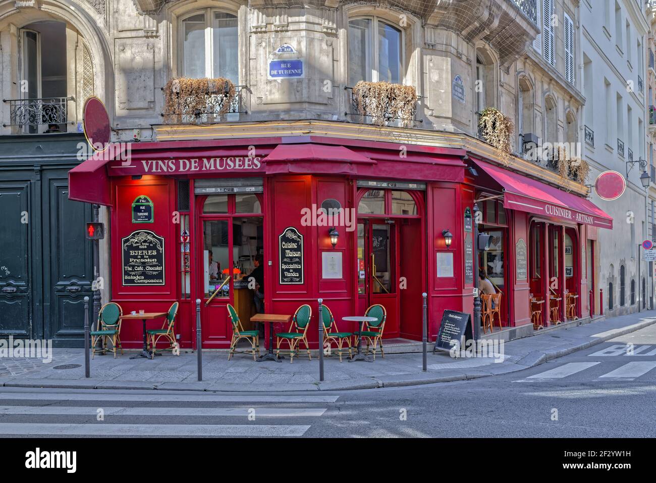Le quartier du Marais à Paris Stock Photo