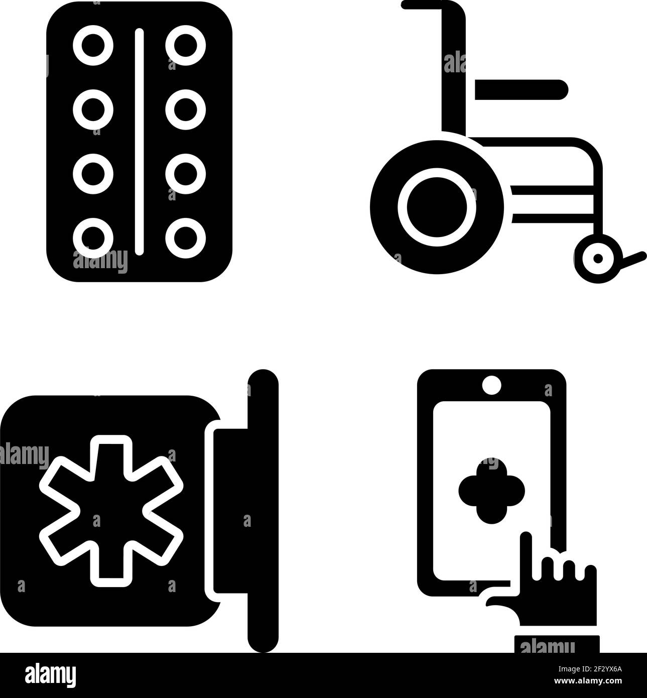 Pack of Medical and Healthcare Solid Icons Stock Vector Image & Art - Alamy