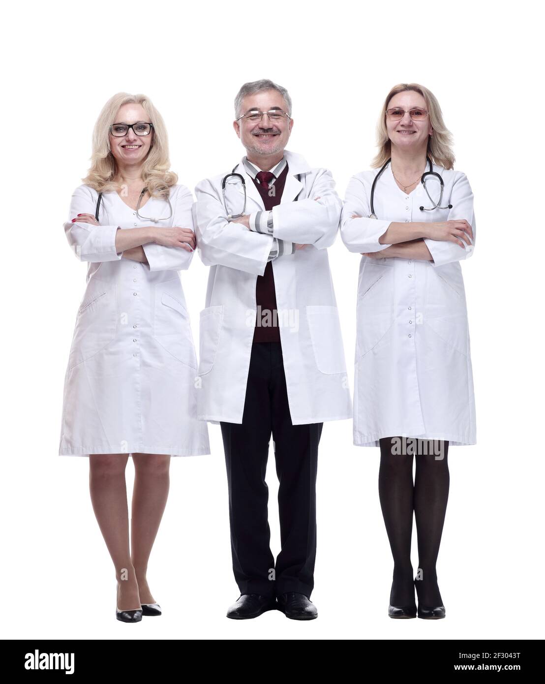 Group Of Diverse Doctors Standing Together. Isolated On A White Stock ...