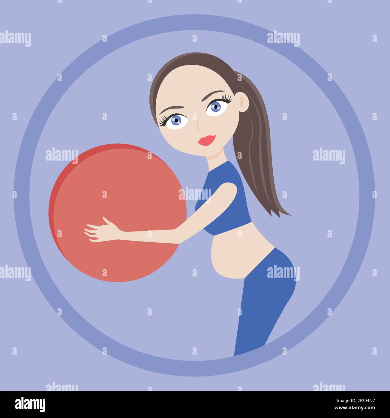 Pregnant girl goes in for sports Stock Vector Image & Art Alamy