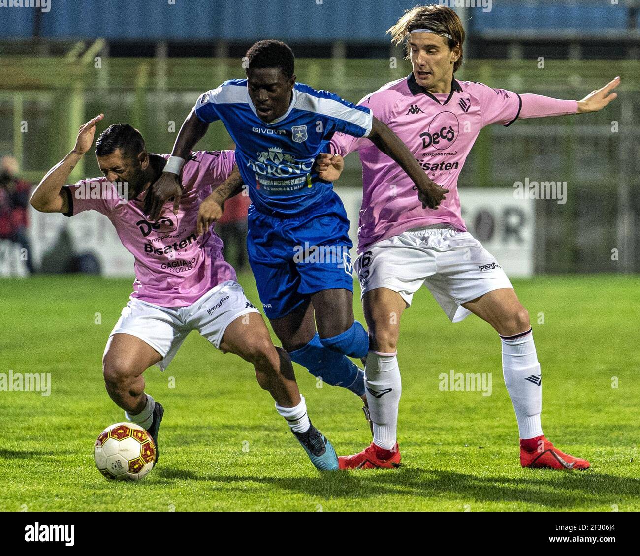 Pagani, Italy. 13th Mar, 2021. The coach Giacomo Filippi Palermo Football  Club.Serie C Championship - Marcello Torre Stadium, 30th day Group C. The  match between Paganese and Palermo ends with the final