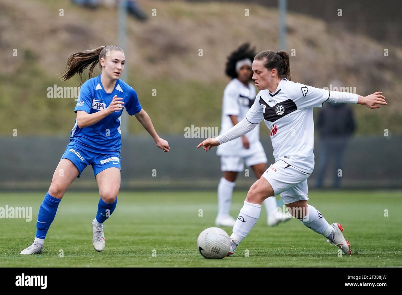 Lugano, Switzerland. 01st May, 2021. May 1st, 2021, Lugano, Stadio Comunale  Cornaredo, AXA Women's Super League: FC Lugano Femminile - FC Luzern, FC  Lugano players let the fans celebrate. In the picture