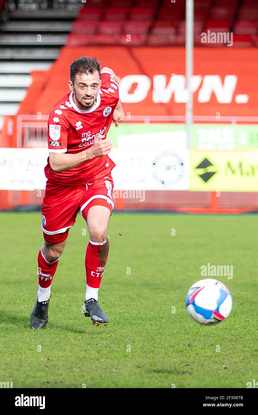 Crawley Town vs Mansfield Town,  Broadfield Stadium, Crawley, 13-03-2021. Picture by Jamie Evans - UK SPORTS IMAGES LTD Stock Photo