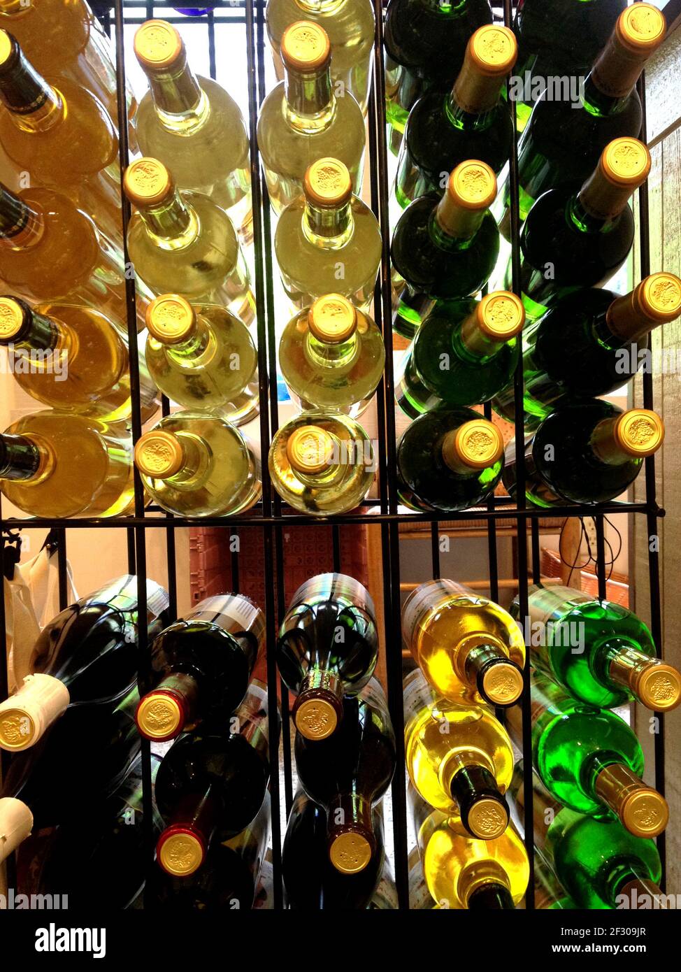 Large wine bottle rack Stock Photo Alamy