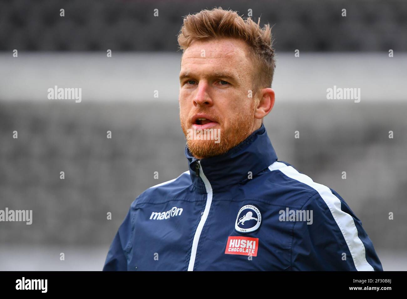 DERBY, UK. MARCH 13TH: Alex Pearce of Millwall during the Sky Bet Championship match between Derby County and Millwall at the Pride Park, Derby on Saturday 13th March 2021. (Credit: Jon Hobley | MI News) Credit: MI News & Sport /Alamy Live News Stock Photo