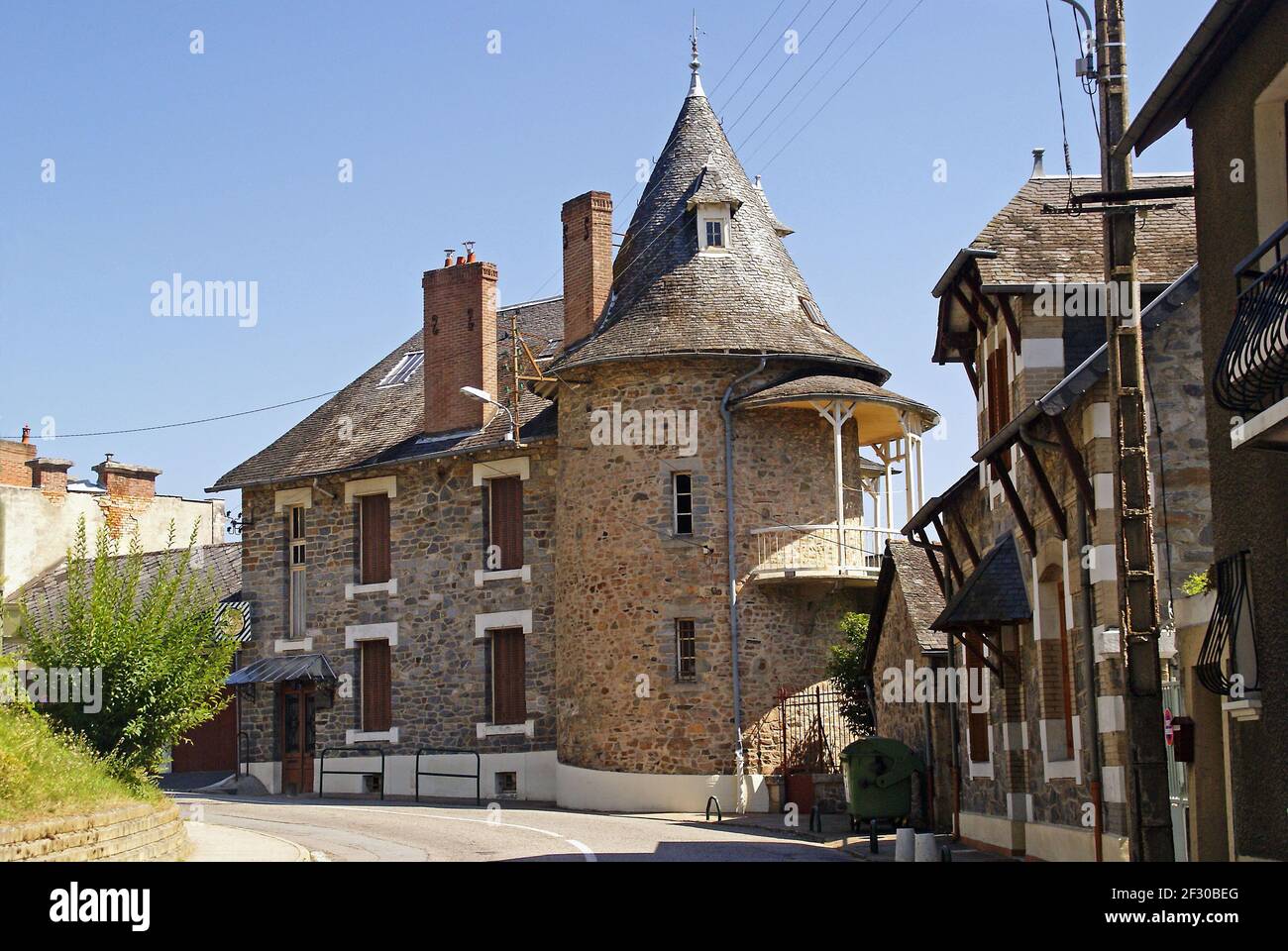 A building in the town of Tulle in southern Limousin Stock Photo