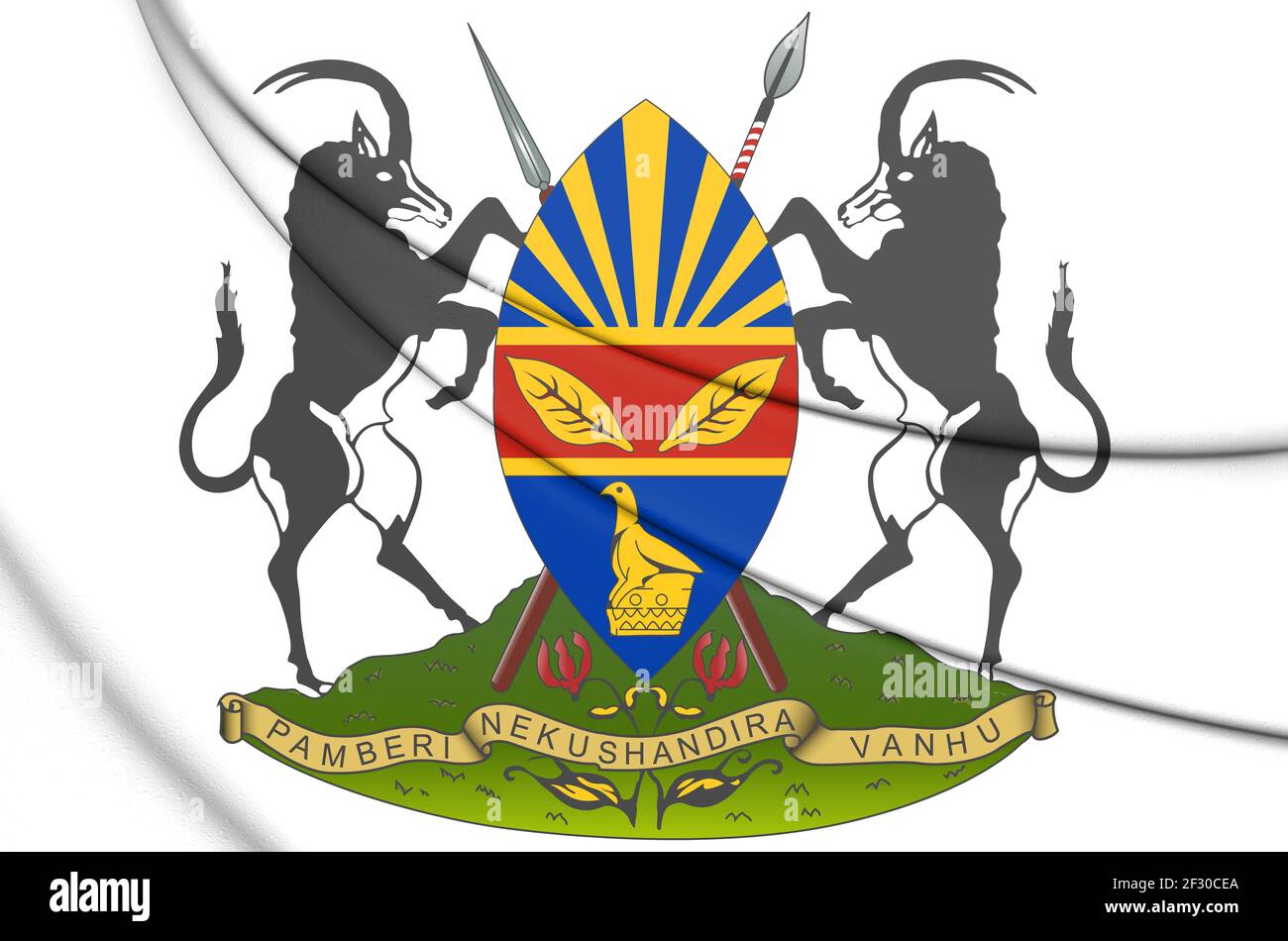 3D Harare coat of arms, Zimbabwe. 3D Illustration Stock Photo Alamy