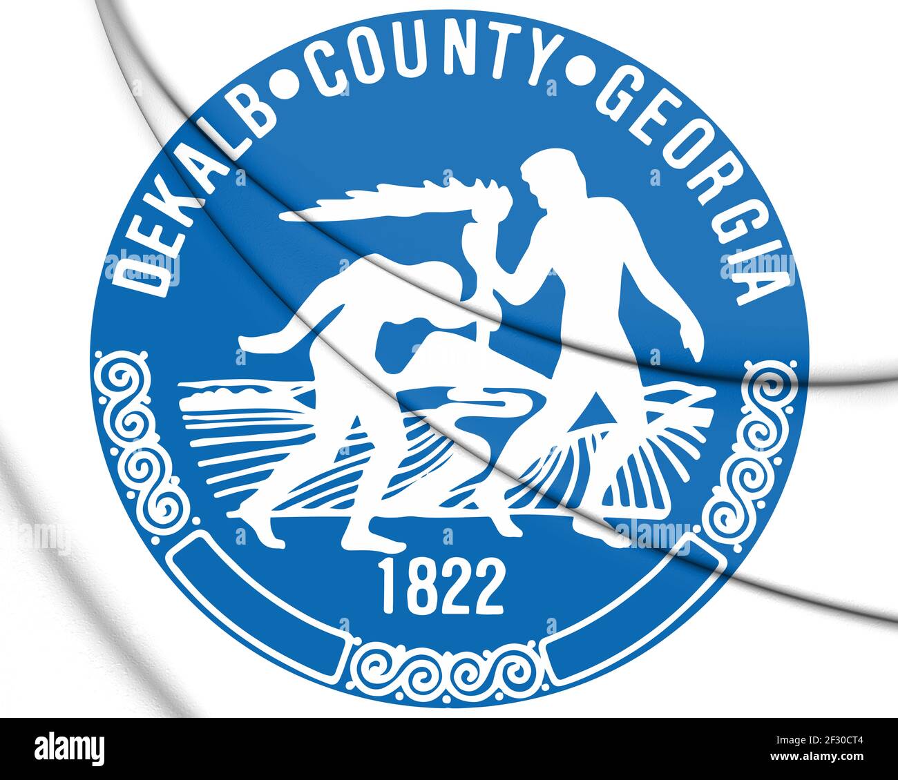 3D Seal of DeKalb County (Georgia), USA. 3D Illustration. Stock Photo